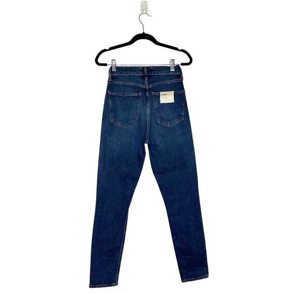 NWT Agolde Nico High Rise Skinny Jeans Button Fly Women's Blue Size 23 - Picture 4 of 6